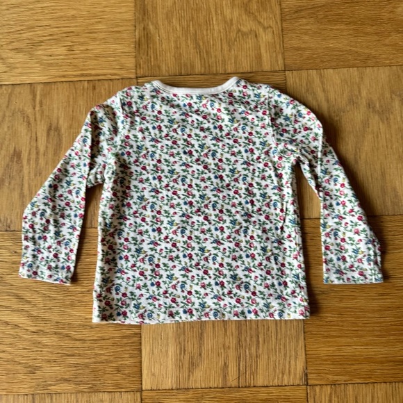 Mini Boden Size 3-4 Years Girls Kids Shirt Fox Floral Long Sleeve - Picture 2 of 6